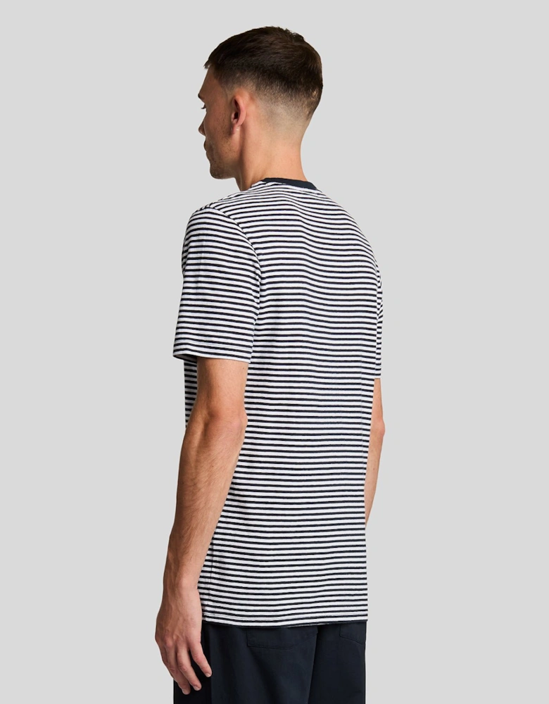 Linen Blend Breton Stripe T-Shirt