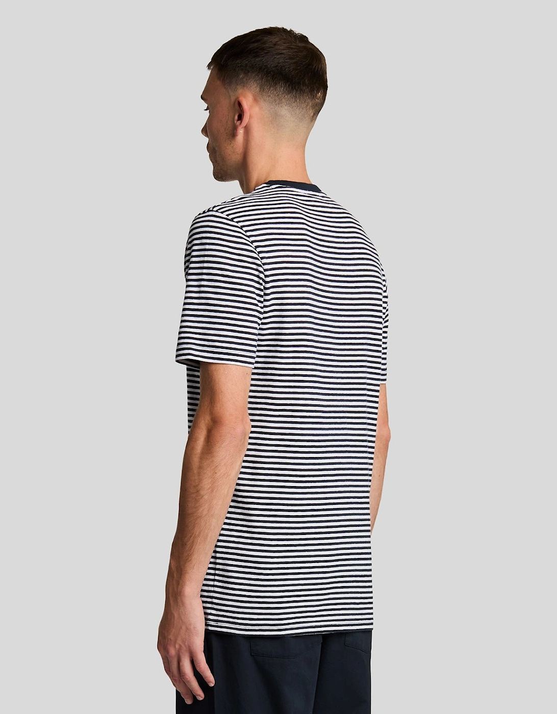 Linen Blend Breton Stripe T-Shirt