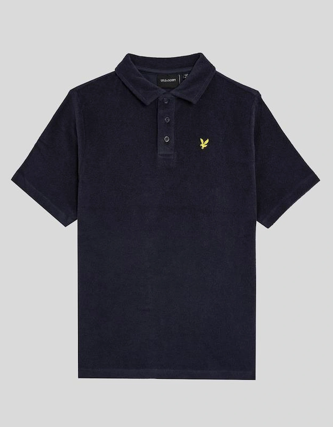 Lyle And Scott Boy's Towelling Polo Shirt - Navy - Size: 15/16 y