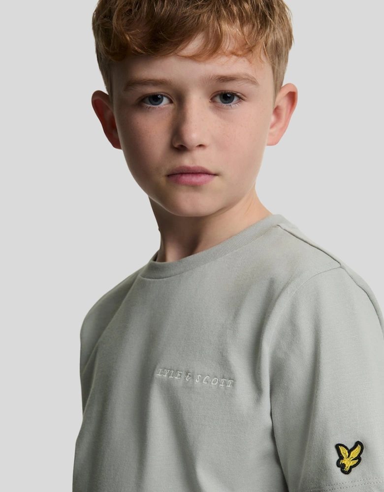 Kids Script Embroidered T-Shirt