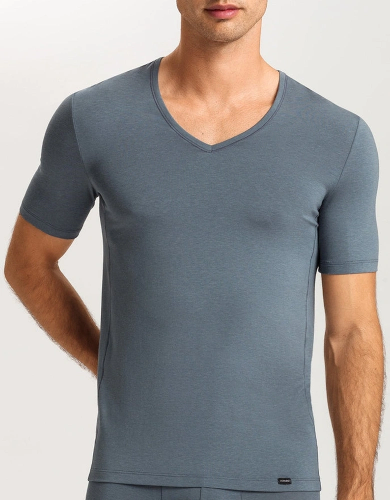 Natural Function V-Neck T-Shirt, Black Clay