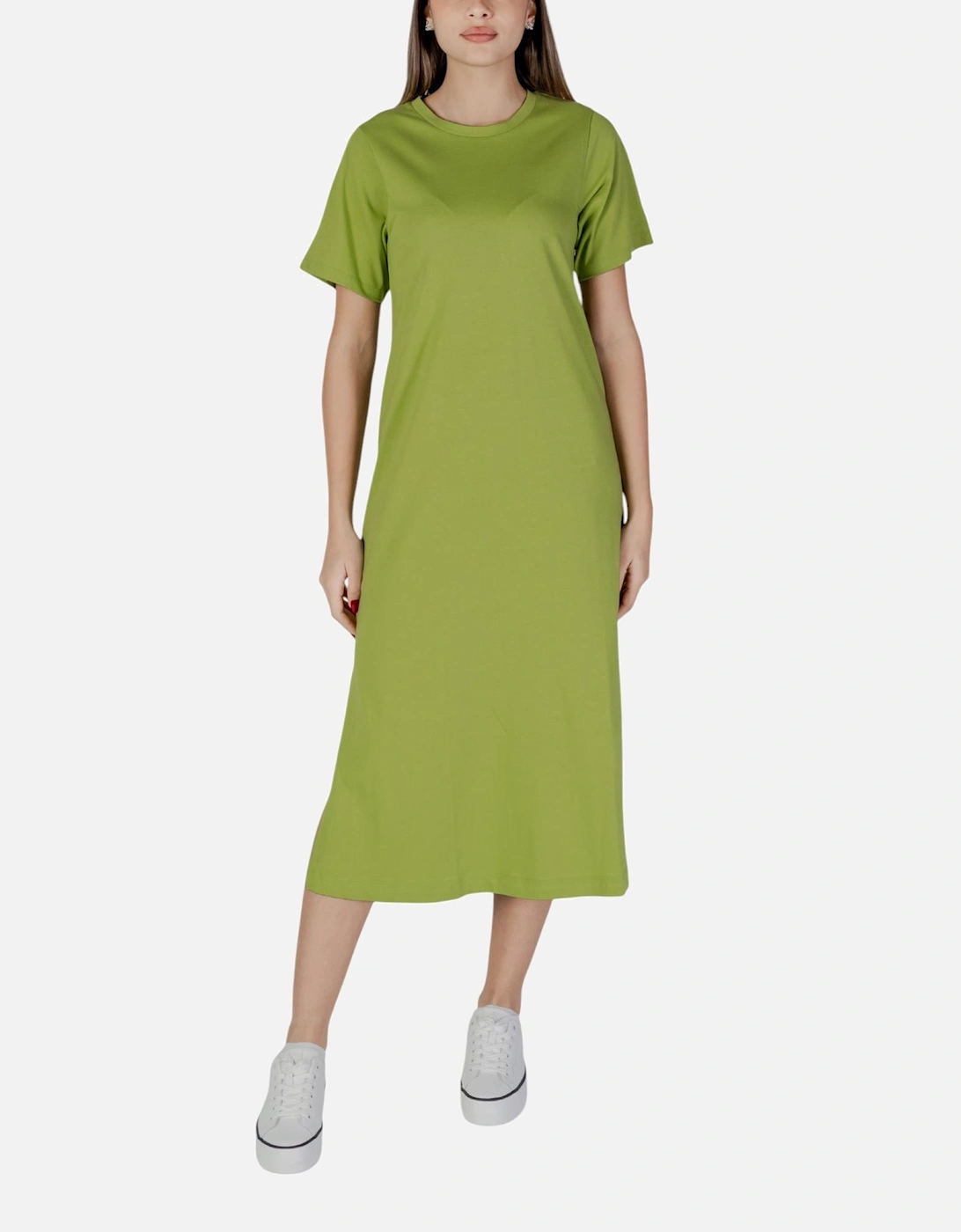 Short Sleeve Plain Cotton Dress Women - Green Dresses, 4 of 3