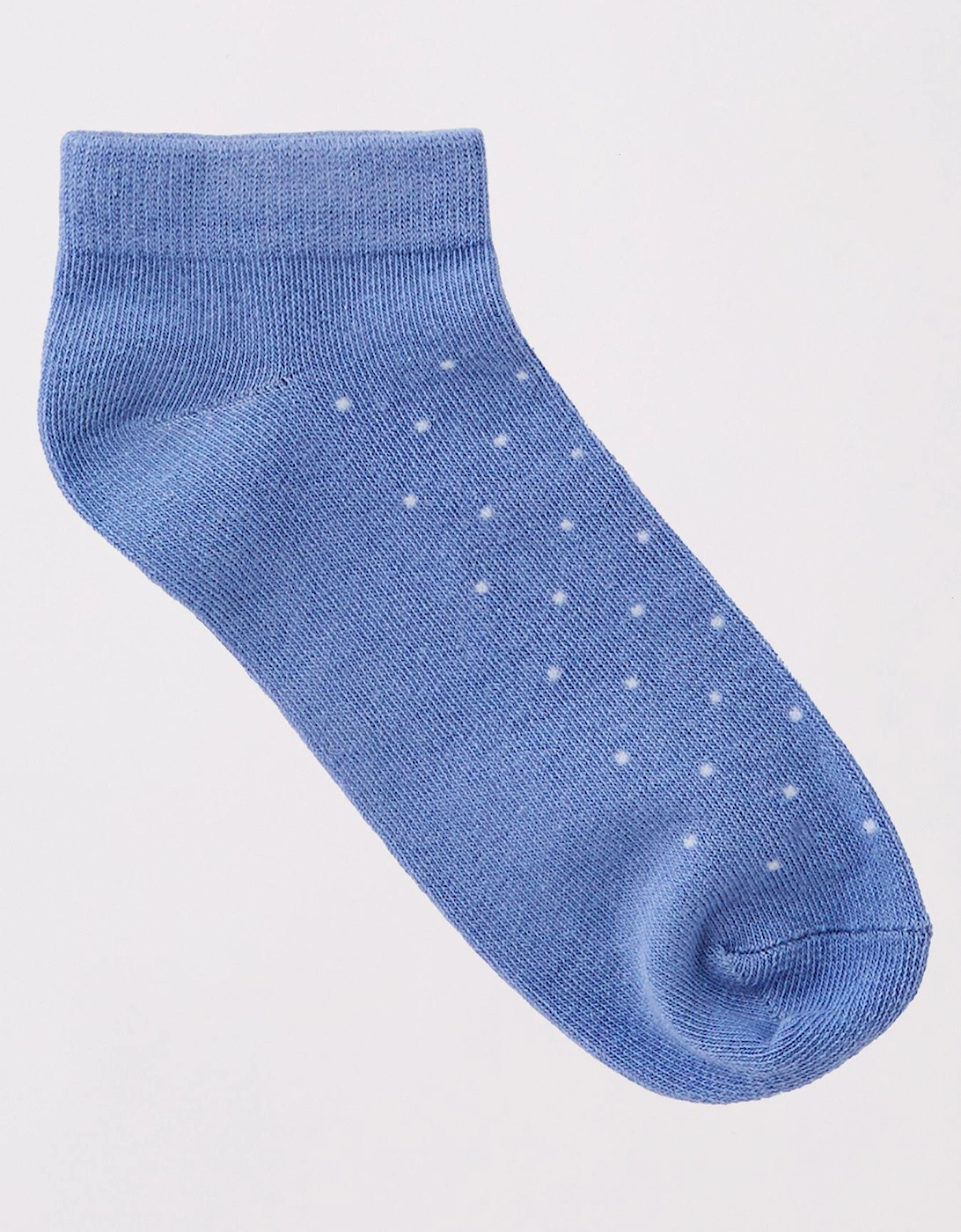 5Pk Print Hearts And Polka Dot Trainer Liner Socks - Multi