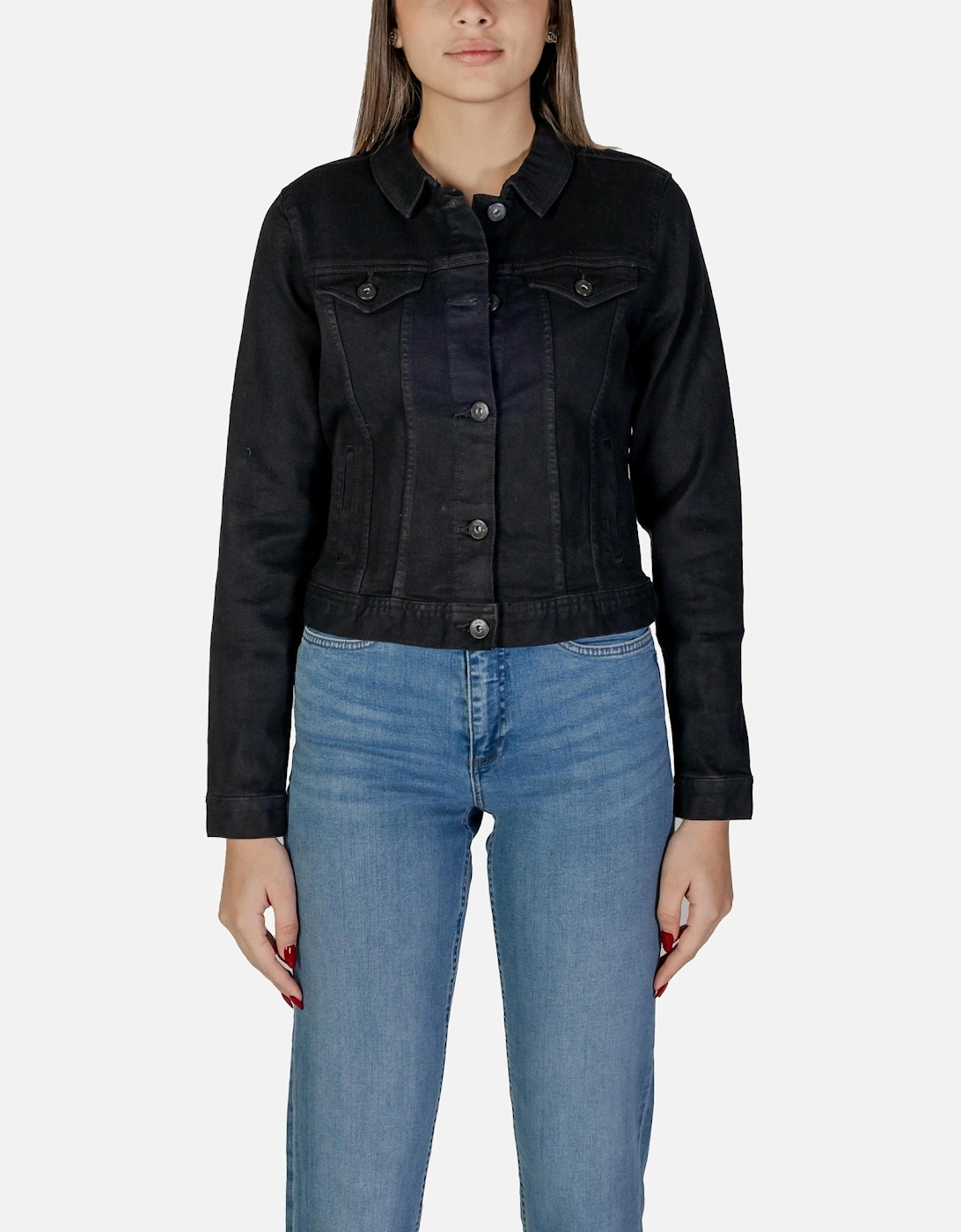 Classic V-Neck Black Buttoned Blazer Women, 4 of 3