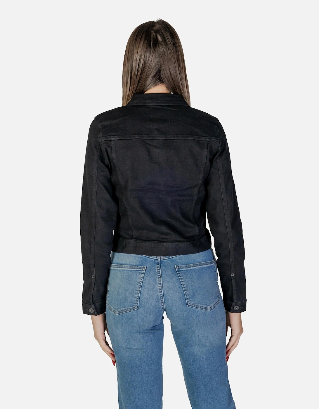 Classic V-Neck Black Buttoned Blazer Women