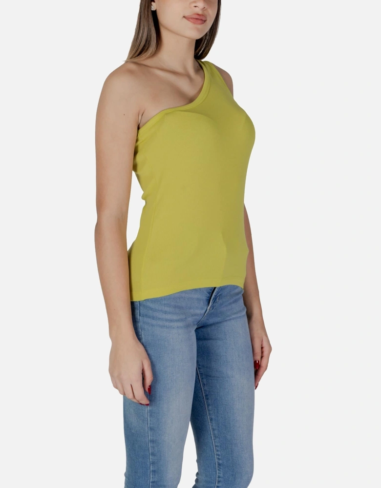 Plain Slip-On Tank Top Women - Yellow