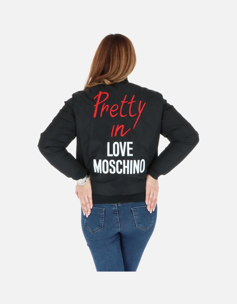 Printed Long Sleeve Zip-Up Jacket Women - Blue Jackets