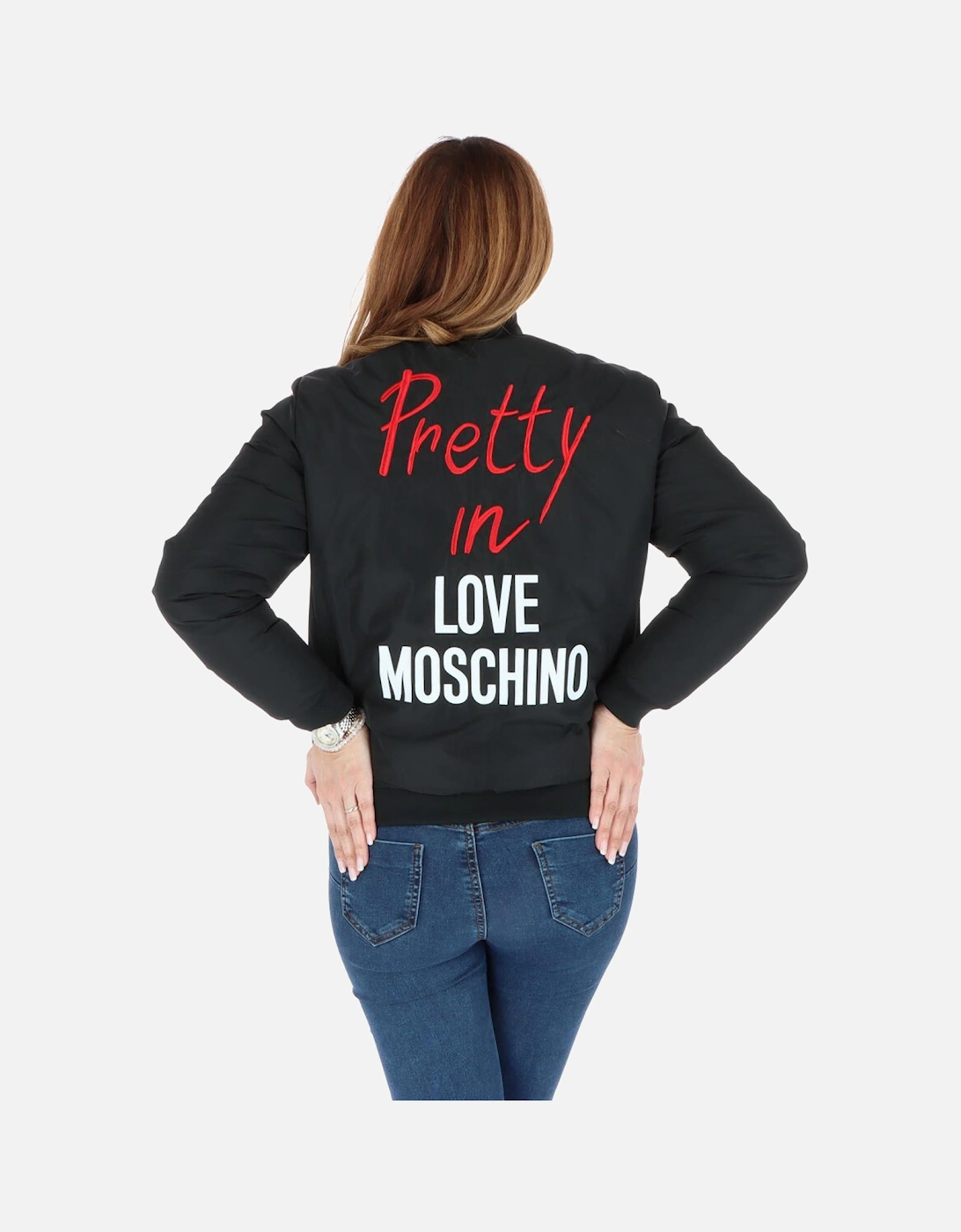 Printed Long Sleeve Zip-Up Jacket Women - Blue Jackets