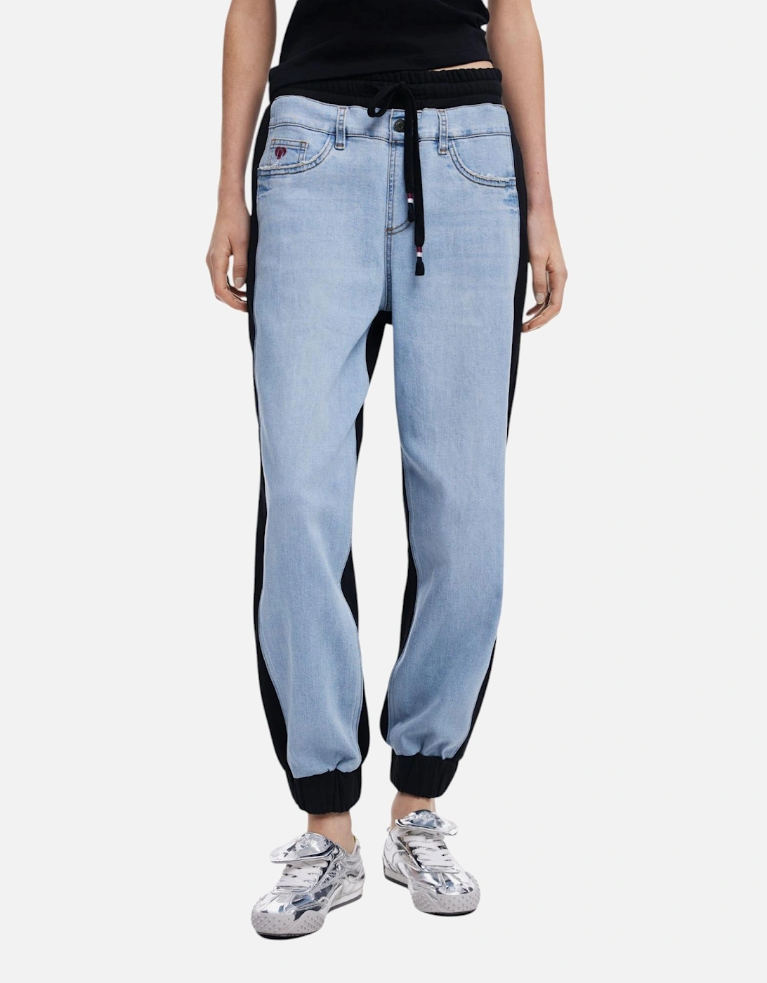 Zip and Button Closure Jeans with Pockets Women - Black, 4 of 3
