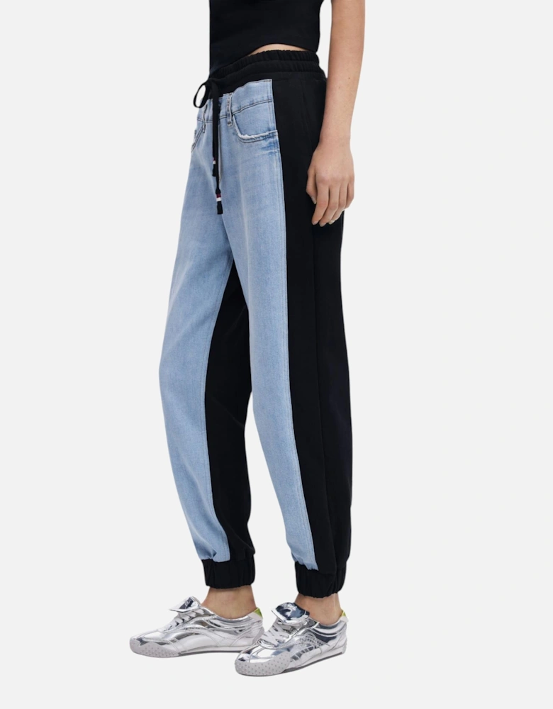 Zip and Button Closure Jeans with Pockets Women - Black