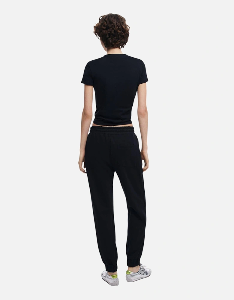 Zip and Button Closure Jeans with Pockets Women - Black