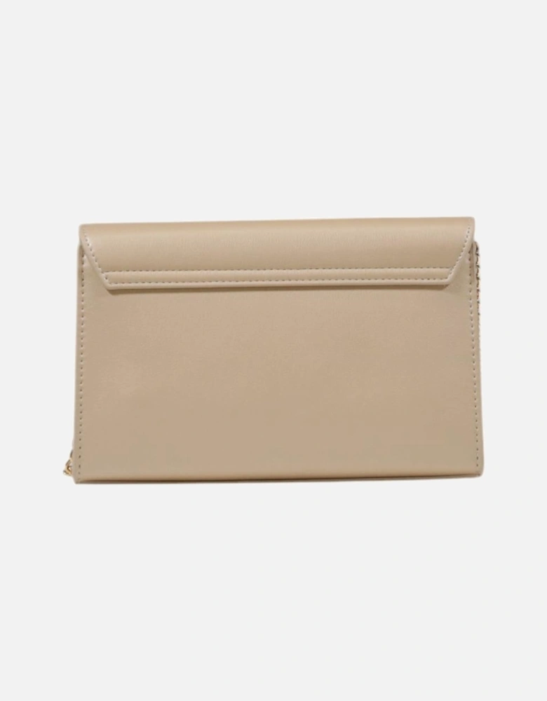 Zip Fastening Polyurethane Bag Women - Gold