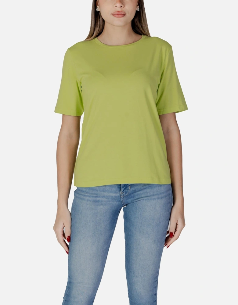 Round Neck Plain T-Shirt Women - Green Shirts