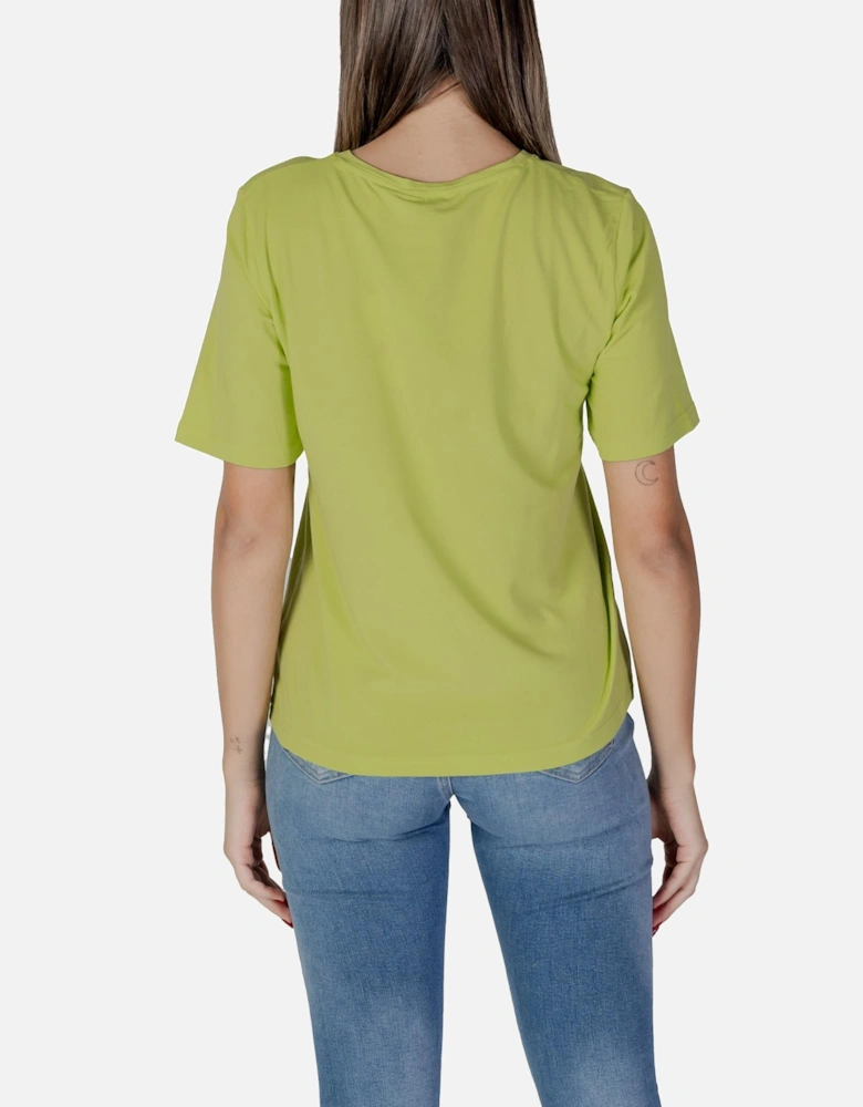 Round Neck Plain T-Shirt Women - Green Shirts