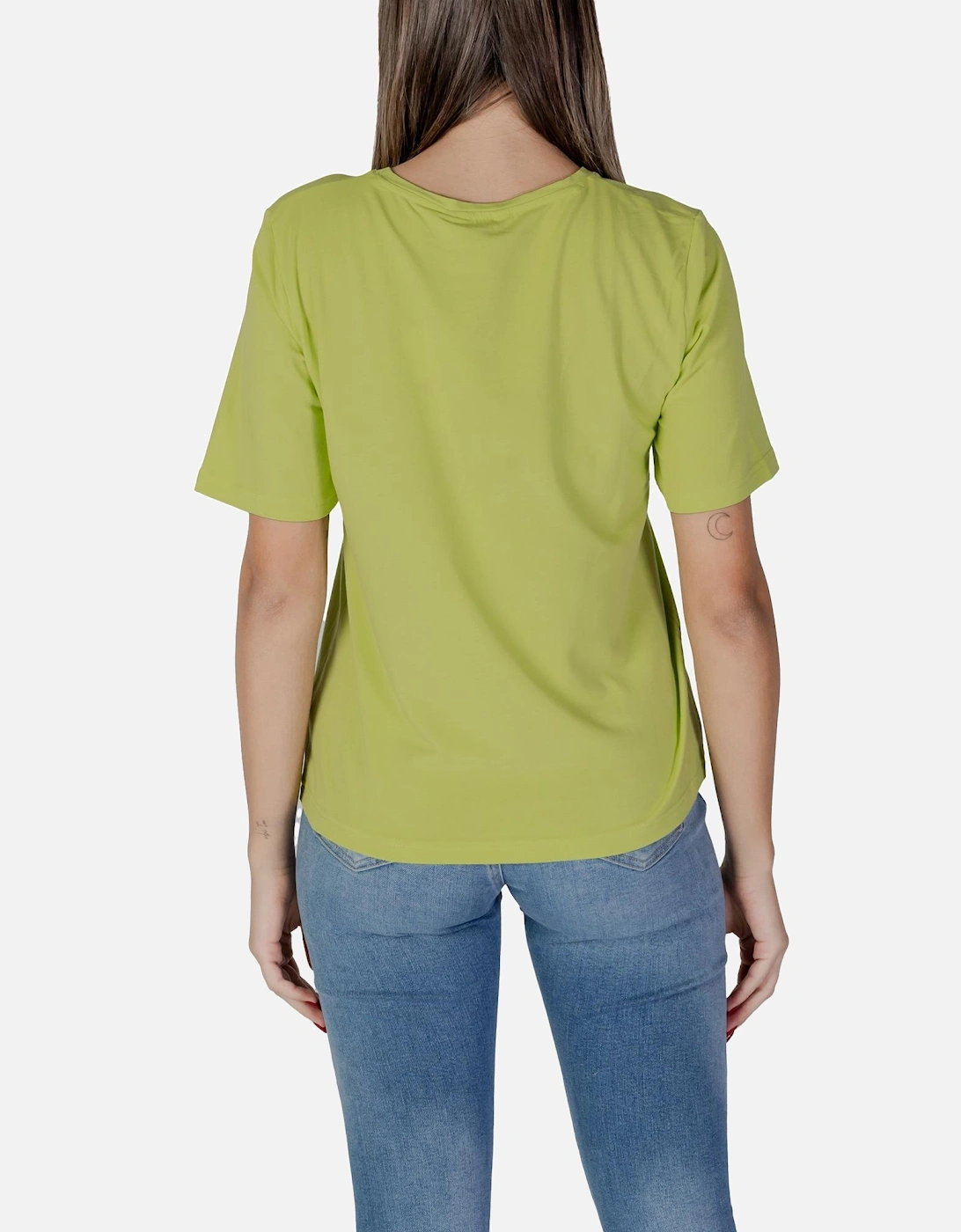 Round Neck Plain T-Shirt Women - Green Shirts