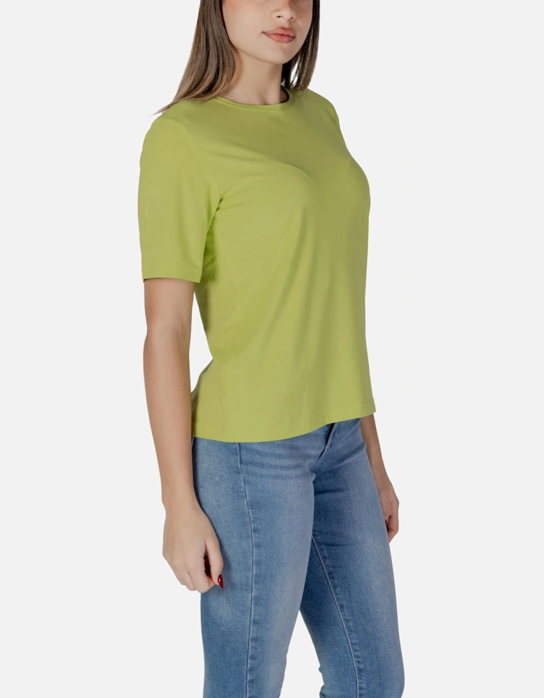 Round Neck Plain T-Shirt Women - Green Shirts