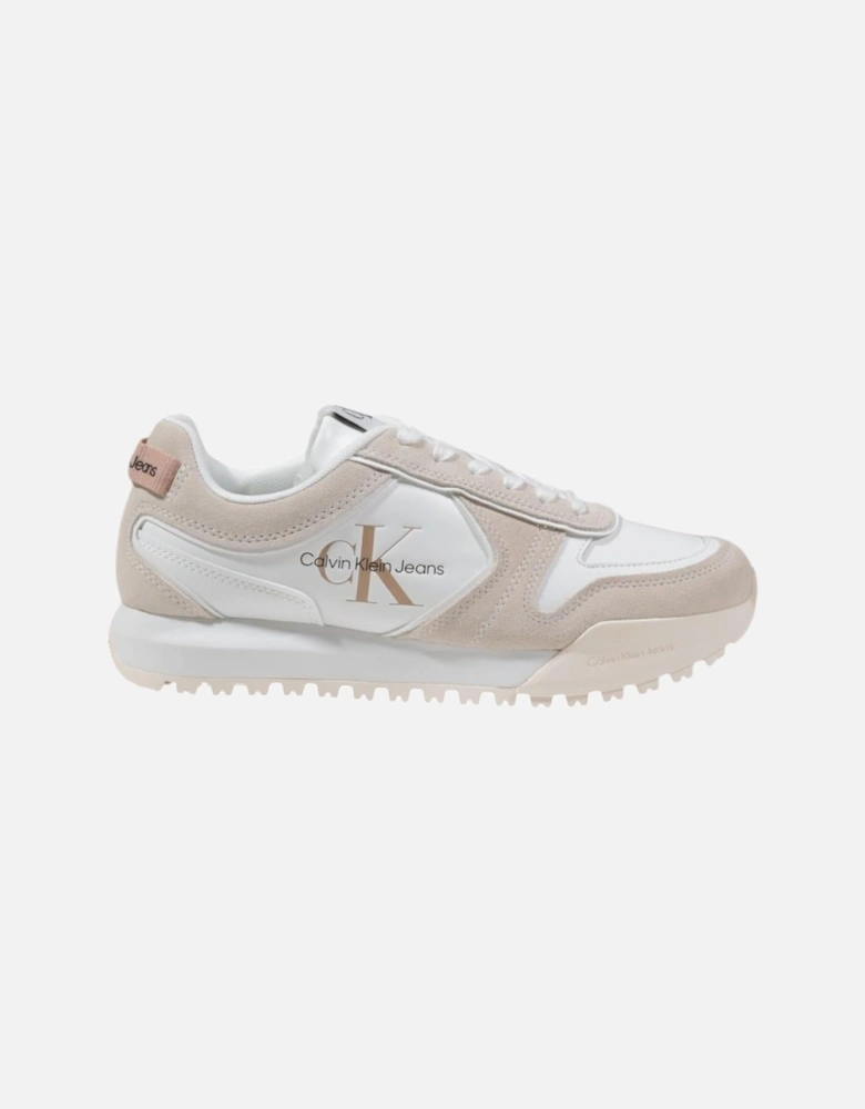 Rubber Sole Leather Lined Sneakers Women - White