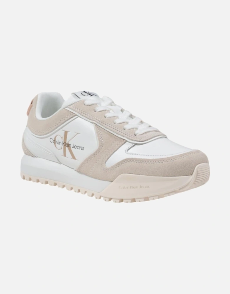 Rubber Sole Leather Lined Sneakers Women - White