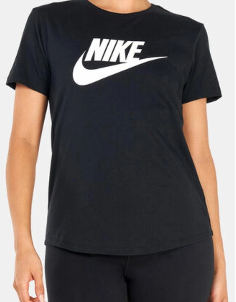 Printed Cotton Round Neck T-shirt Women - Black Shirts