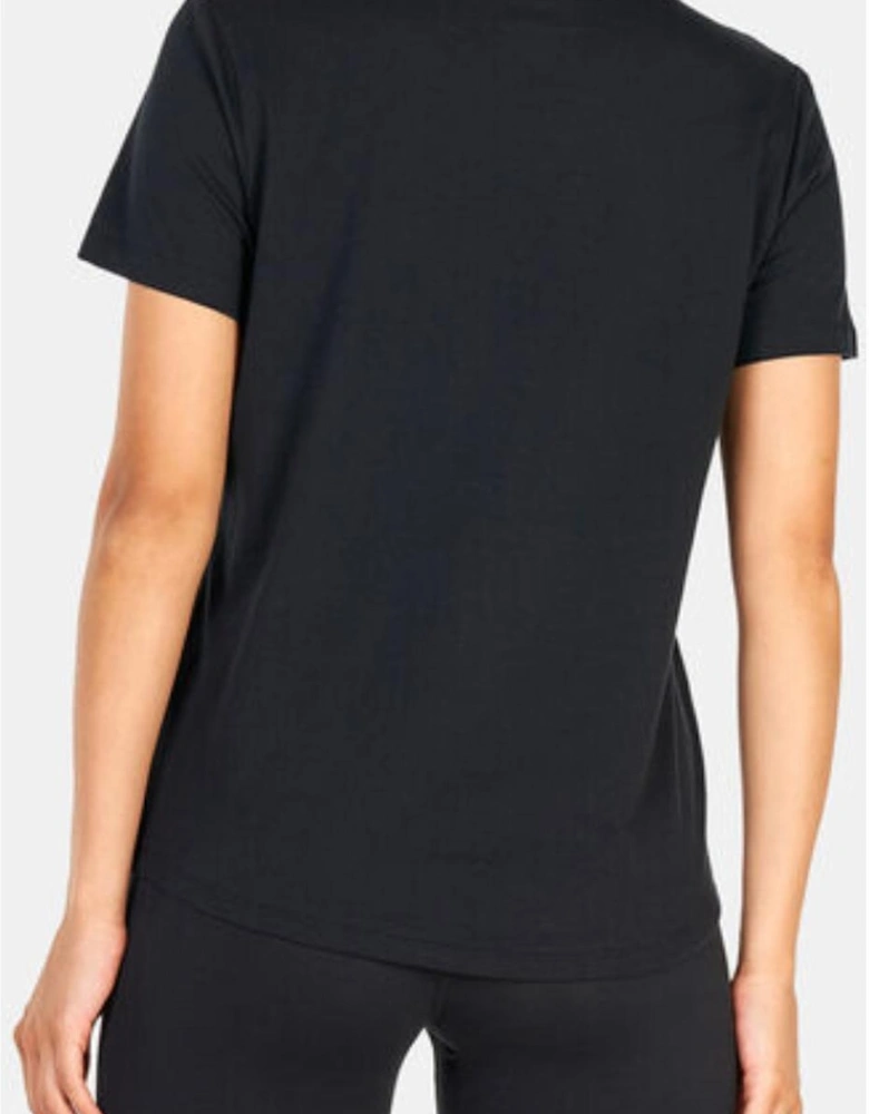 Printed Cotton Round Neck T-shirt Women - Black Shirts