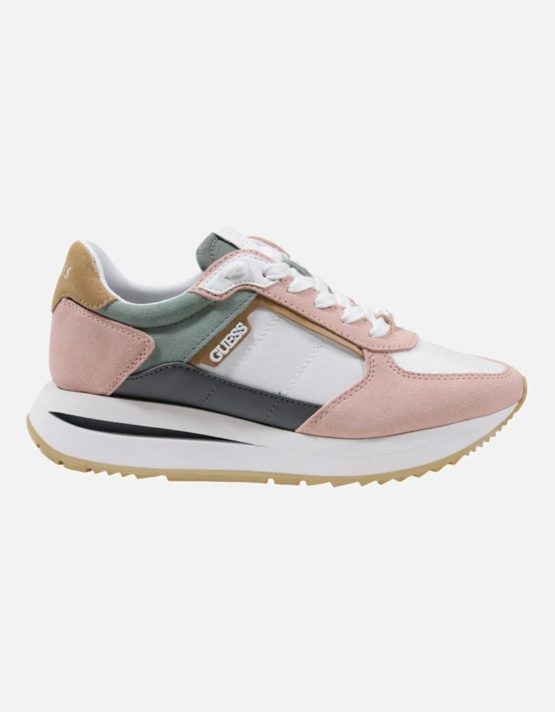 Sporty Lace-Up Rubber Sole Sneakers Women - Pink