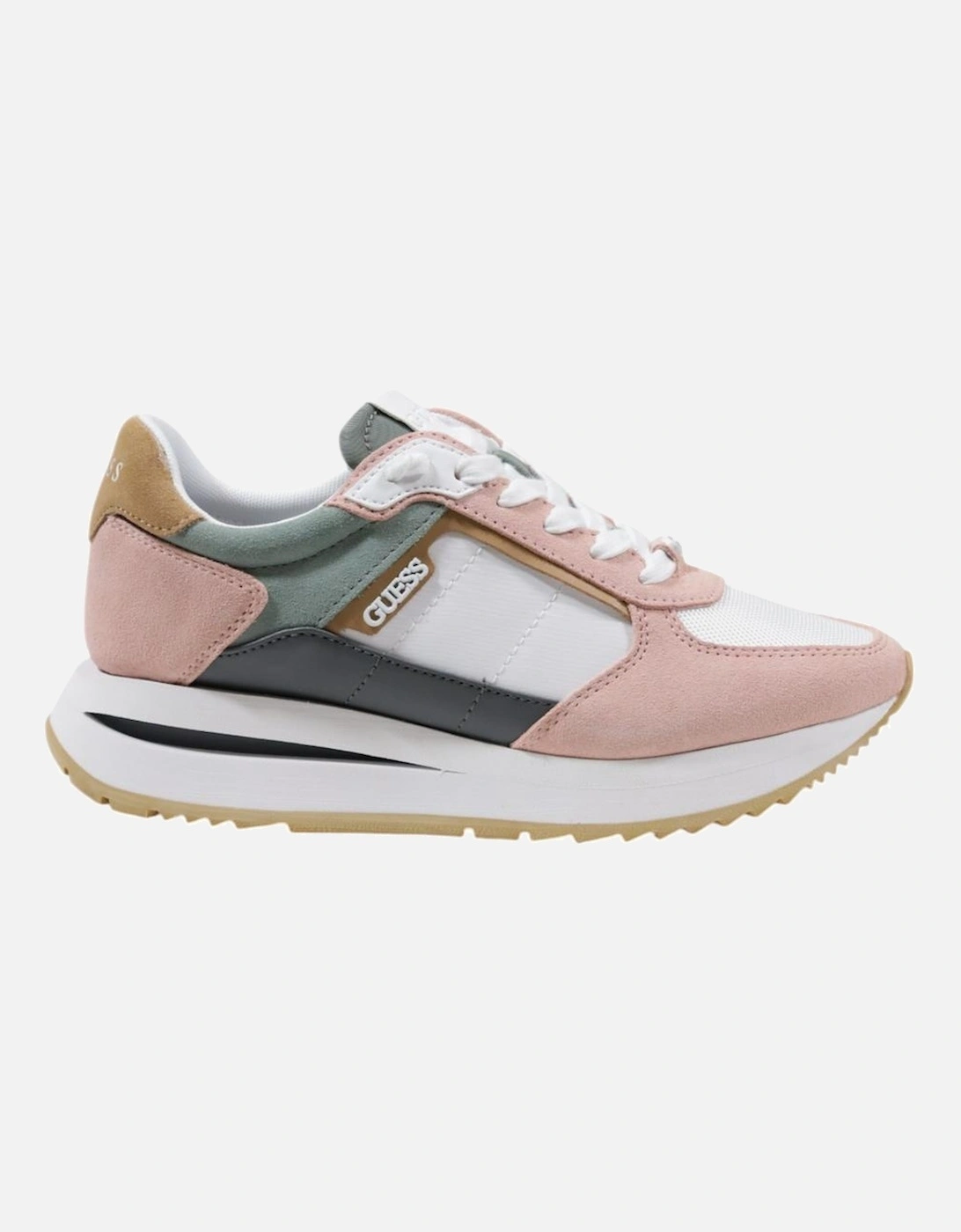 Sporty Lace-Up Rubber Sole Sneakers Women - Pink, 4 of 3