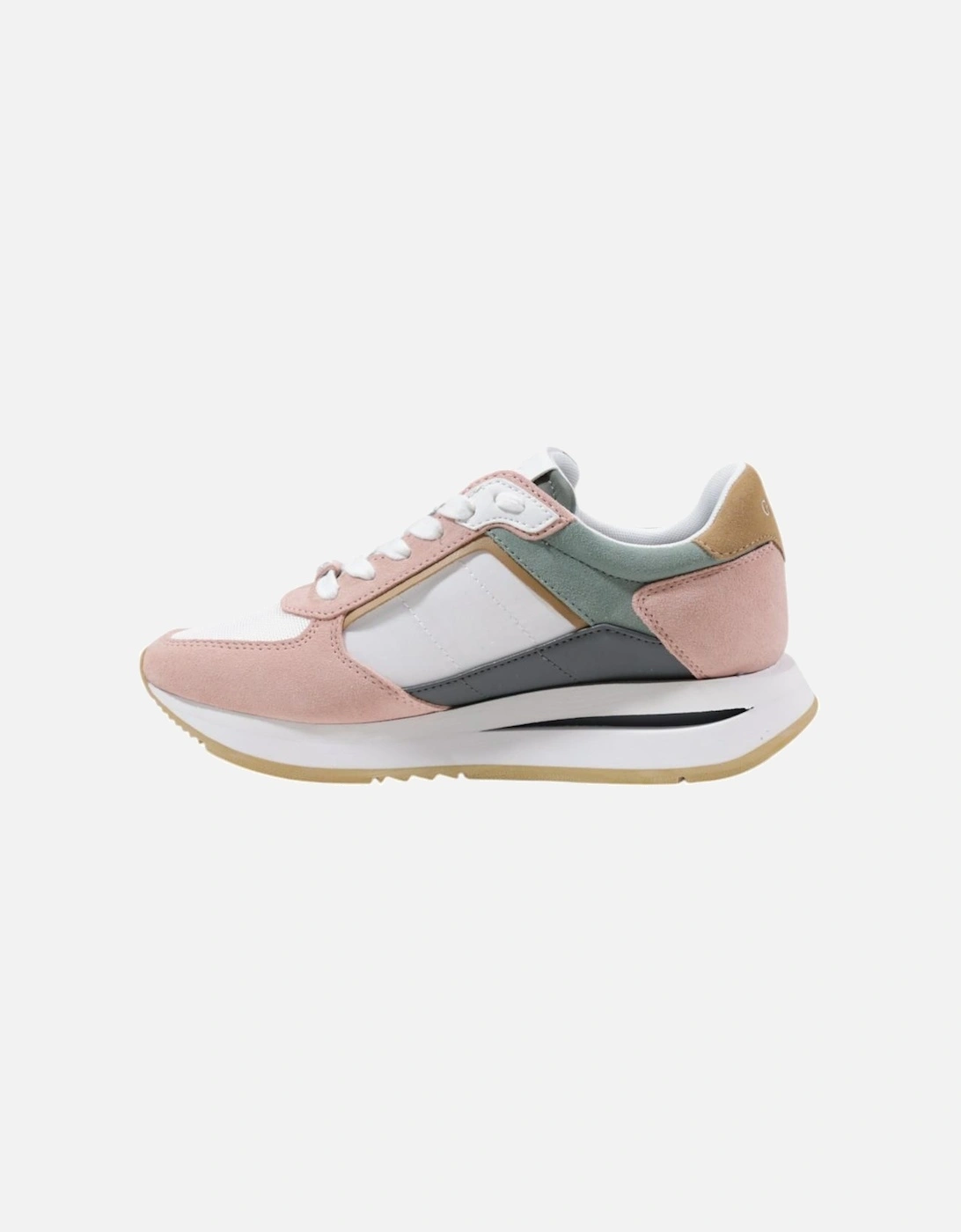 Sporty Lace-Up Rubber Sole Sneakers Women - Pink