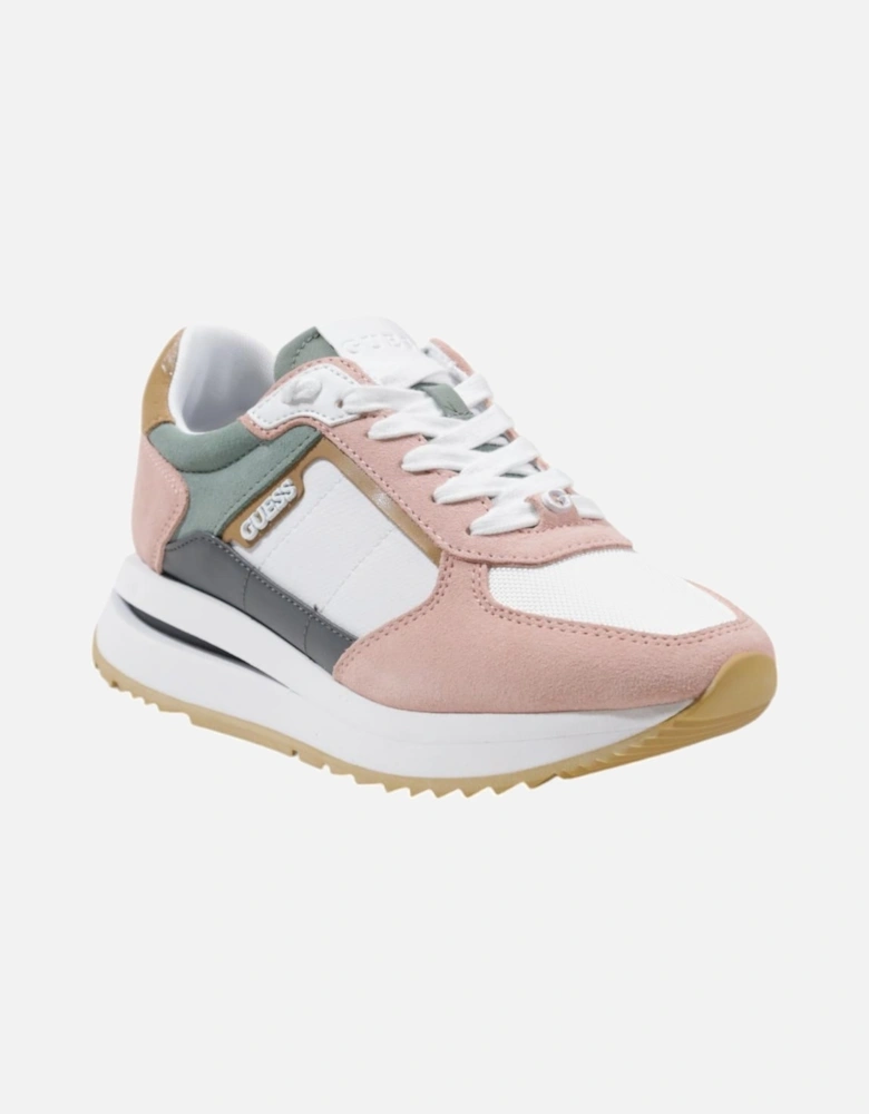 Sporty Lace-Up Rubber Sole Sneakers Women - Pink