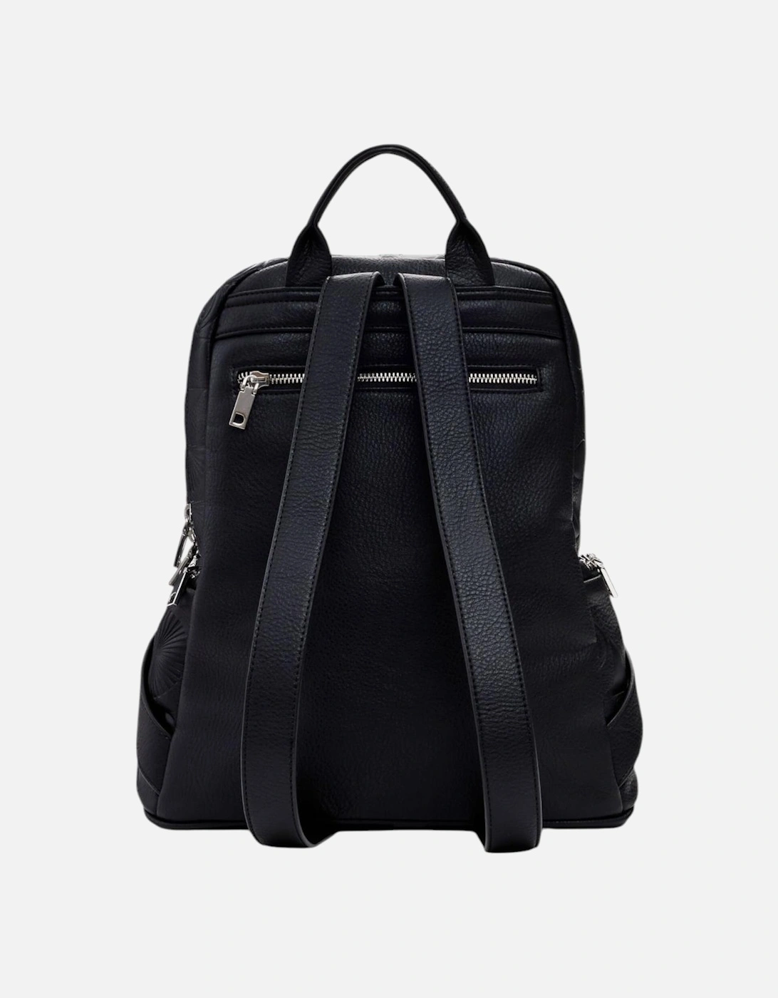 Zip Fastening Rucksack with Zip Pockets Women - Black Bags