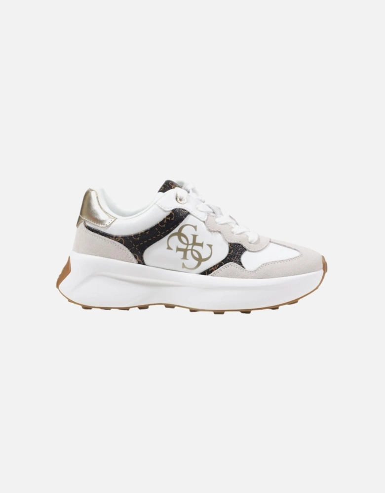 Polyurethane Rubber Sole Sneakers Women - White