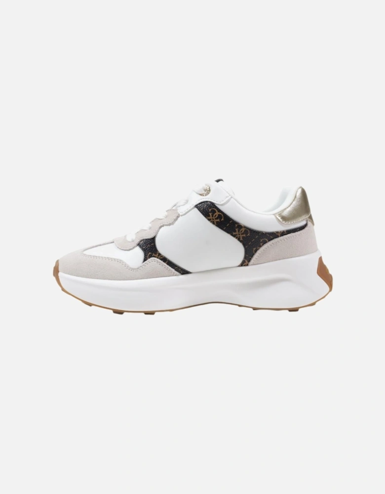 Polyurethane Rubber Sole Sneakers Women - White