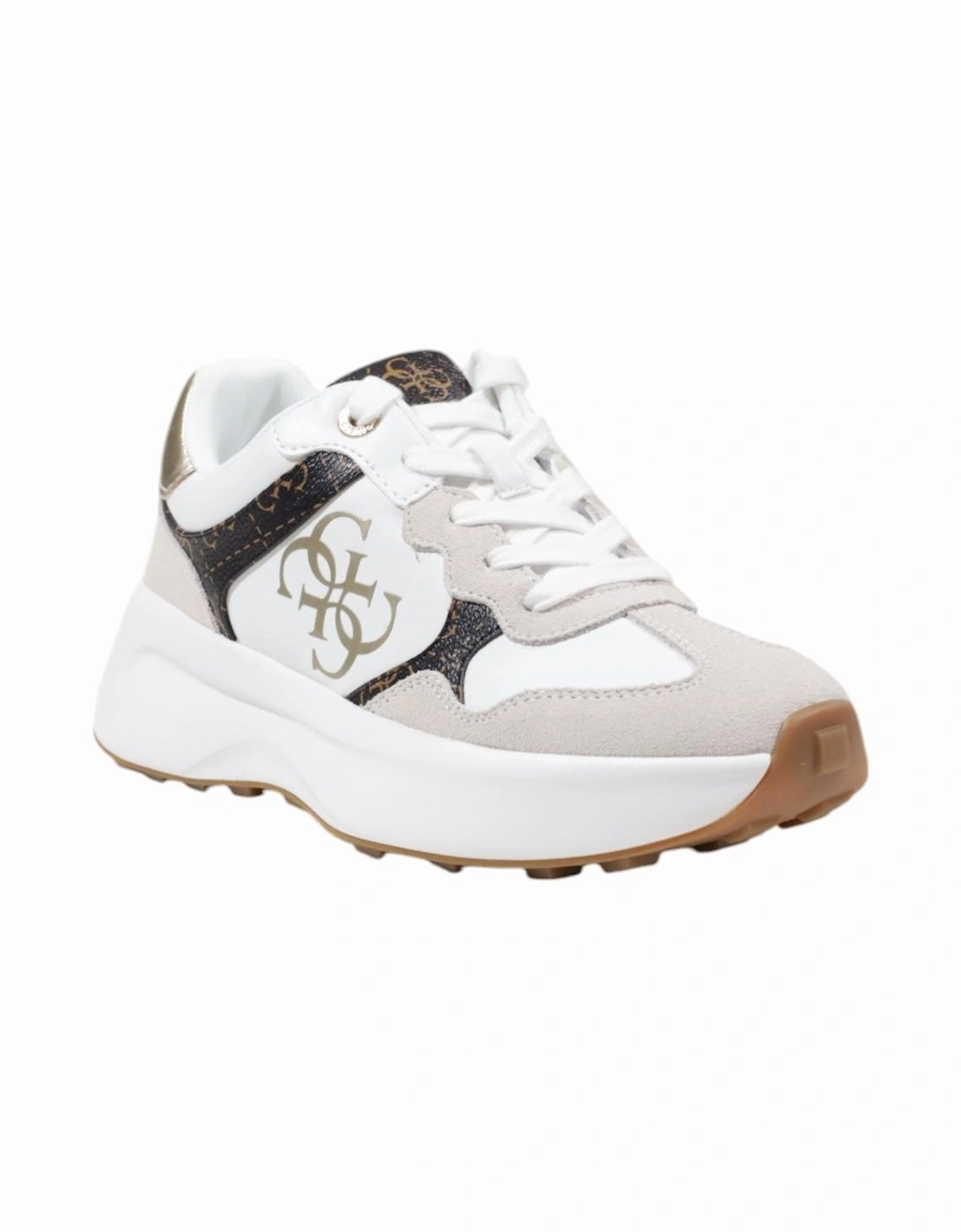 Polyurethane Rubber Sole Sneakers Women - White