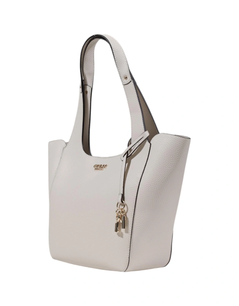 Elegant Polyurethane Handbag Women - White Bags