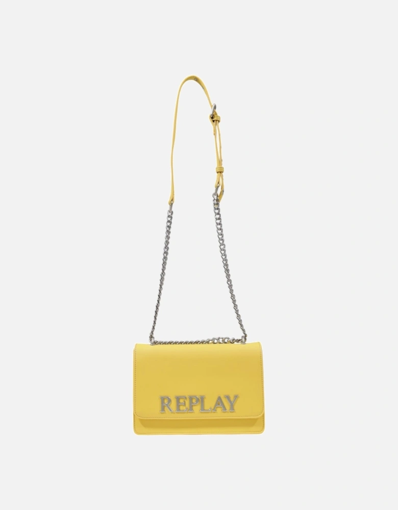 Shoulder Bag with Clip Fastening Women - Yellow