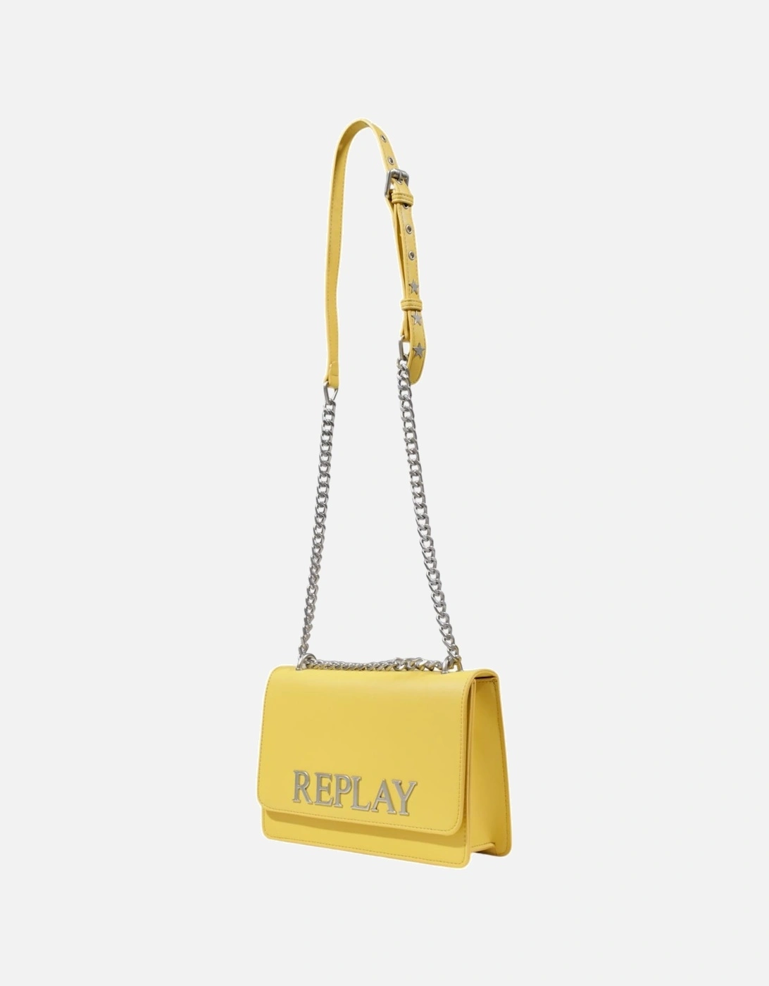 Shoulder Bag with Clip Fastening Women - Yellow