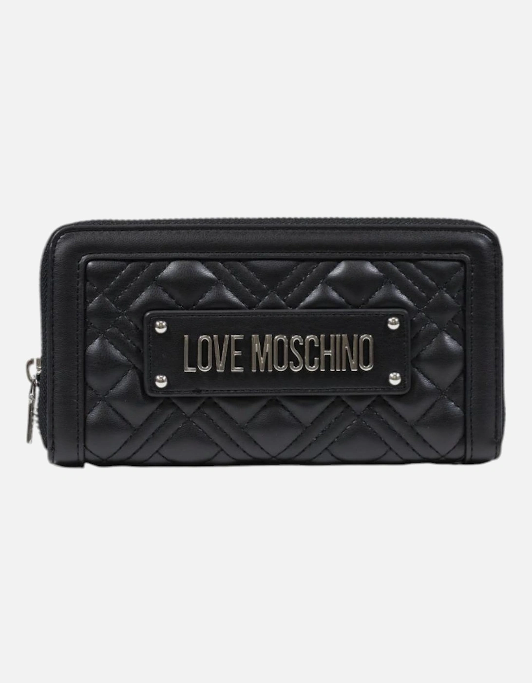 Zip-Around Polyurethane Wallet Women - Black, 4 of 3