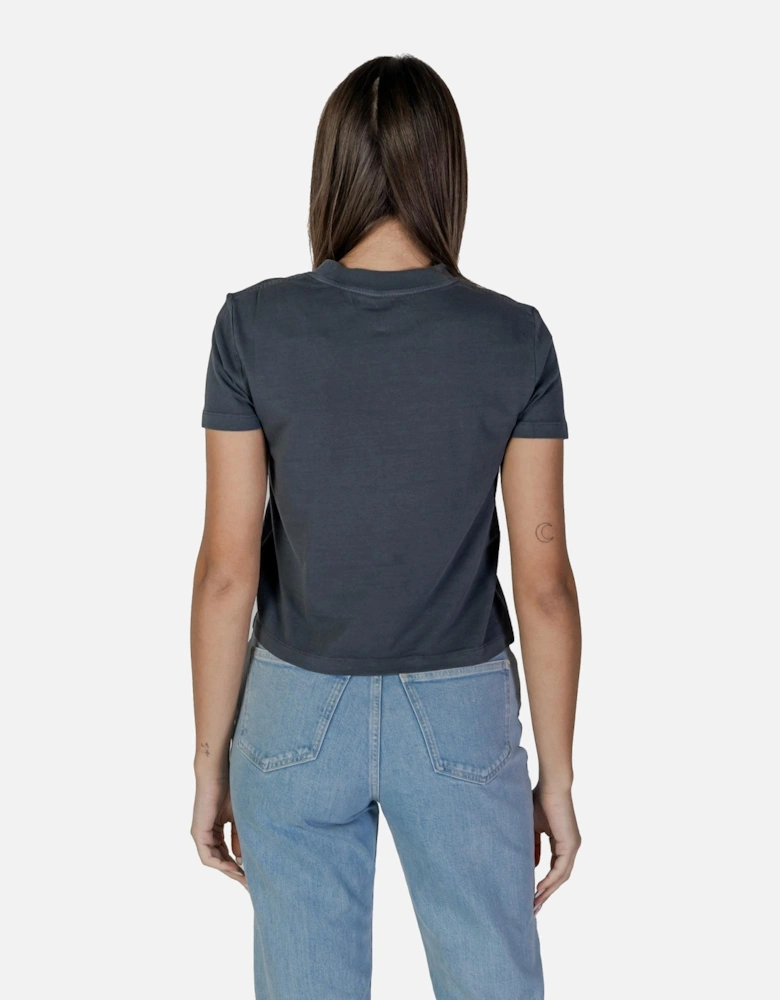 Plain Cotton Round Neck T-Shirt Women - Black Shirts