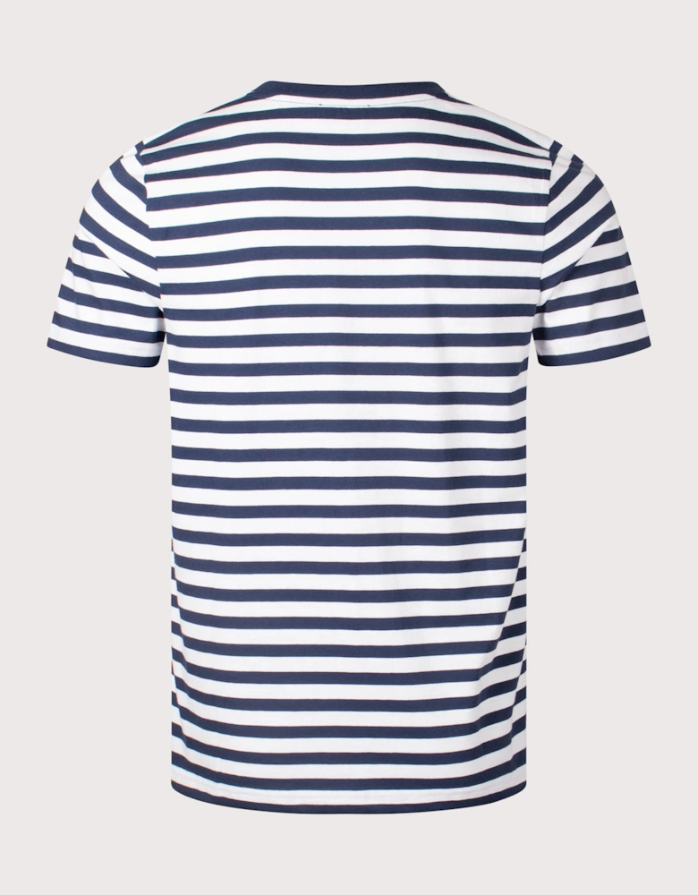 Relaxed Fit APC Embroidered Striped T-Shirt