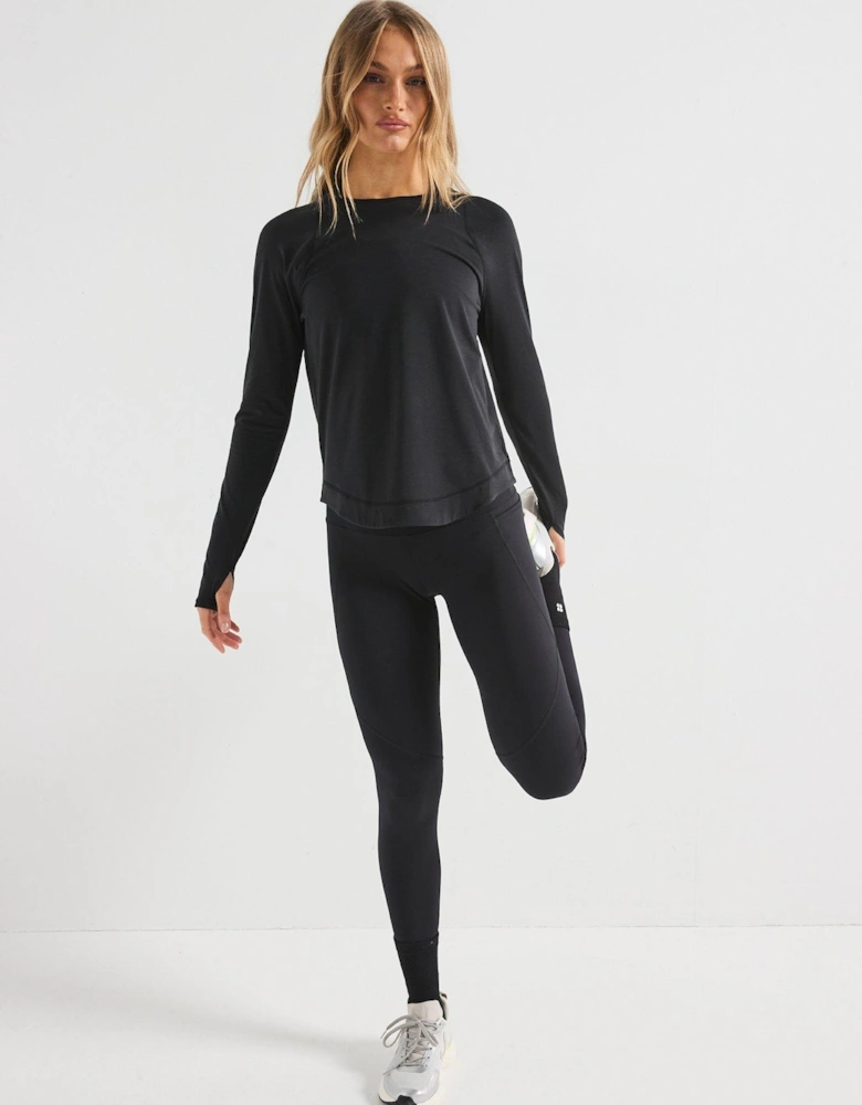 Womens Training Breathe Easy Long Sleeve Top - Black