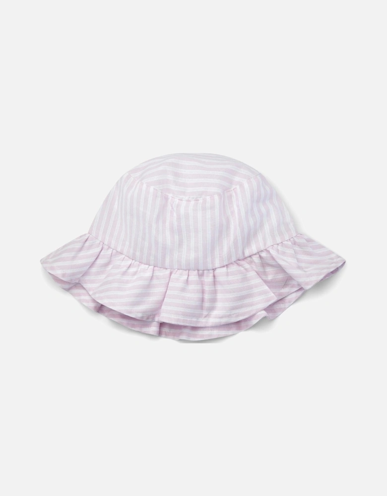 HEAVENLY HYDRANGEA DREAM SEERSUCKER BUCKET HAT 1910 - PINK BLOSSOM