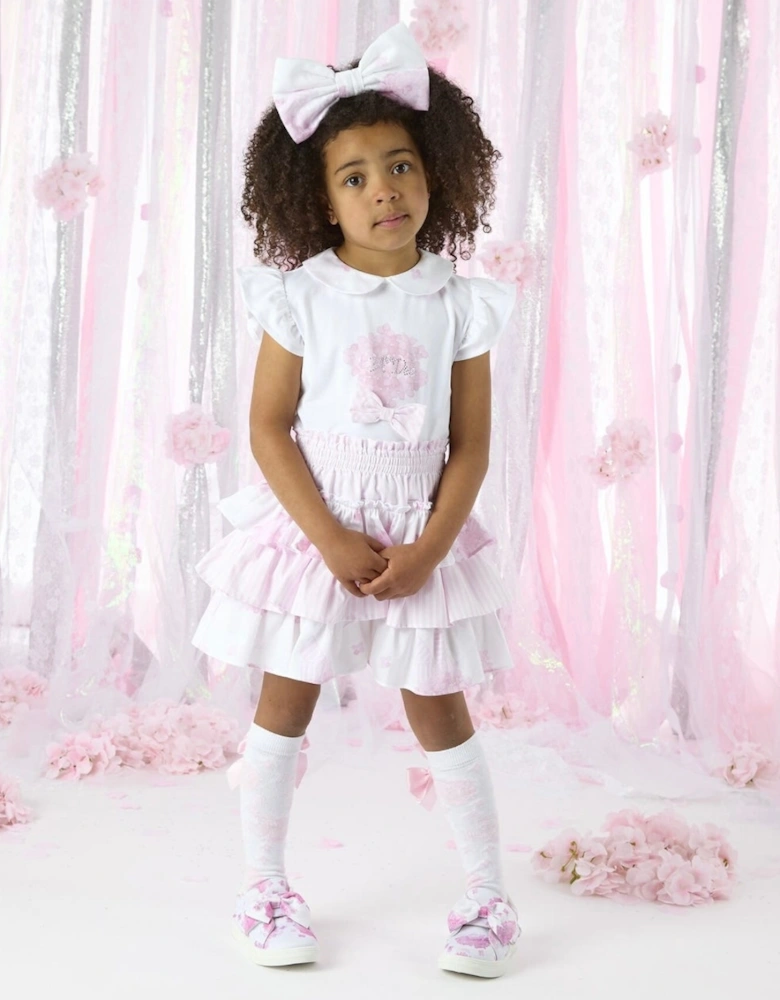 HEAVENLY HYDRANGEA CASEY HYDRANGEA FRILL SKIRT SET 1501 - BRIGHT WHITE