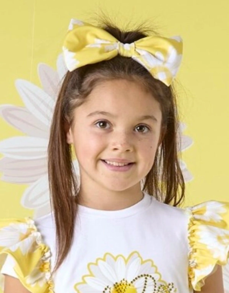 A DEE DAISY DREAMER DELORES YELLOW BOW WITH CLIP 2927 - DAISY YELLOW