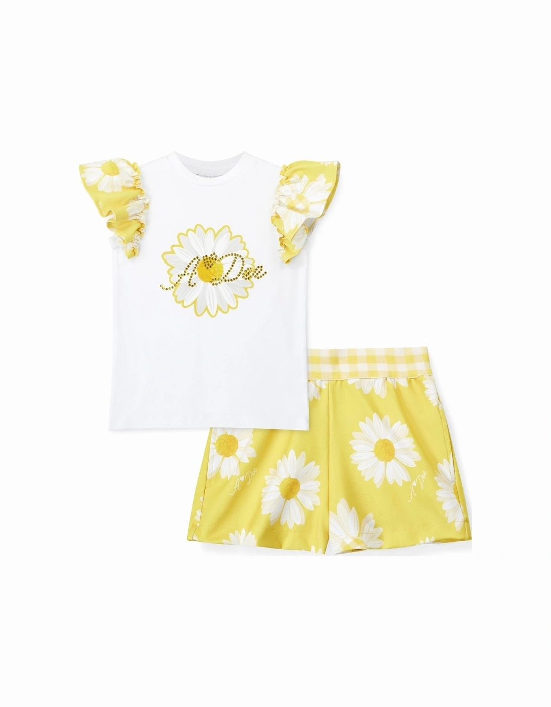 A DEE DAISY DREAMER DOROTHEA DAISY SHORT SET 2514 - BRIGHT WHITE