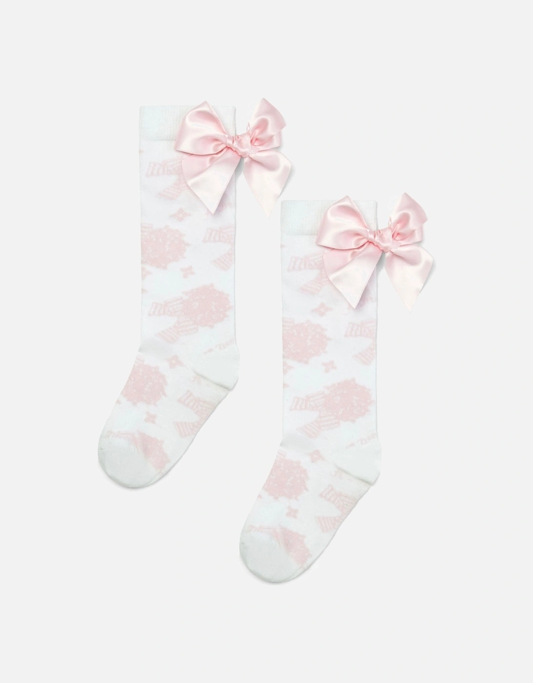 HEAVENLY HYDRANGEA COURTNEY HYDRANGEA PRINT KNEE HIGH SOCK 1901 - BRIGHT WHITE, 2 of 1