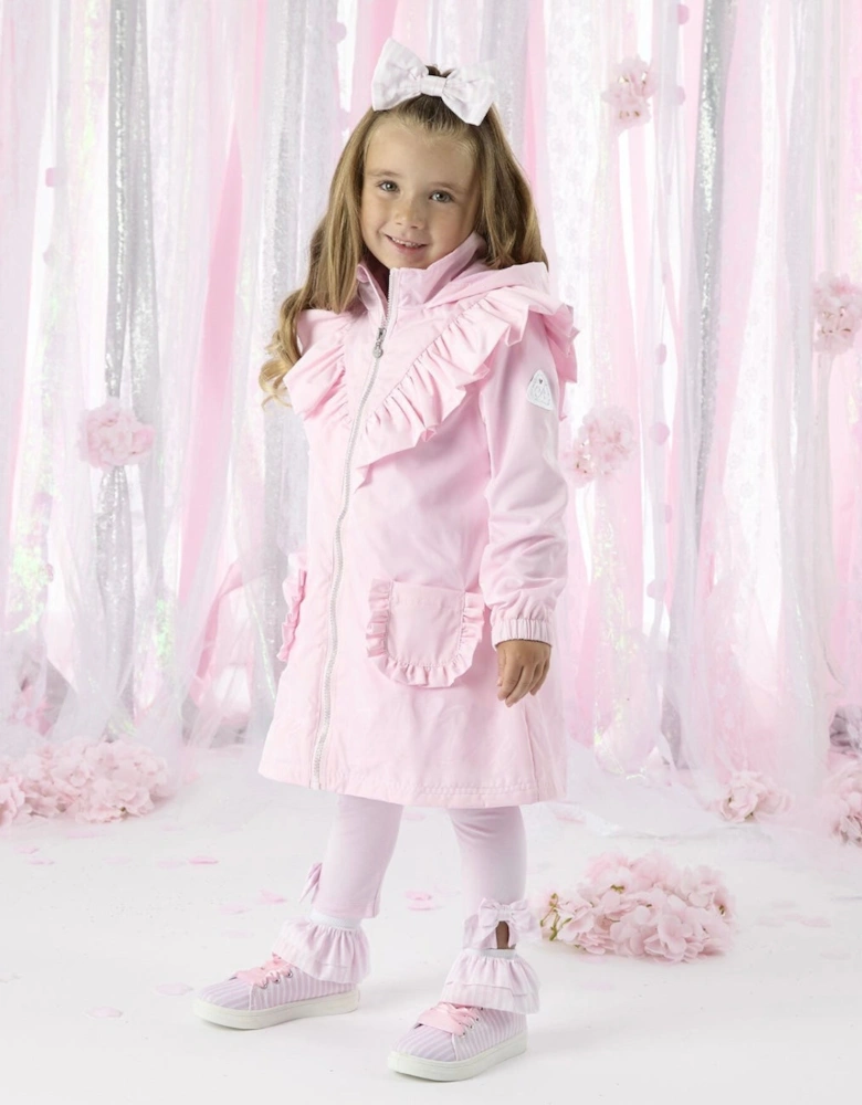 HEAVENLY HYDRANGEA CELINE FRILL JACKET WITH LOGO 1202 - PINK BLOSSOM