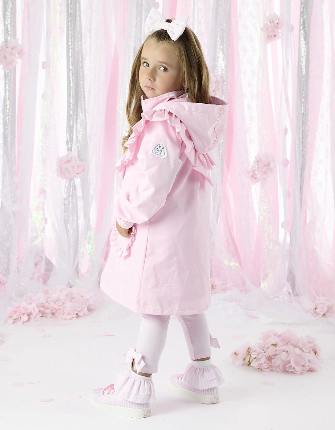 HEAVENLY HYDRANGEA CELINE FRILL JACKET WITH LOGO 1202 - PINK BLOSSOM