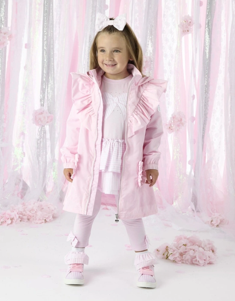 HEAVENLY HYDRANGEA CELINE FRILL JACKET WITH LOGO 1202 - PINK BLOSSOM