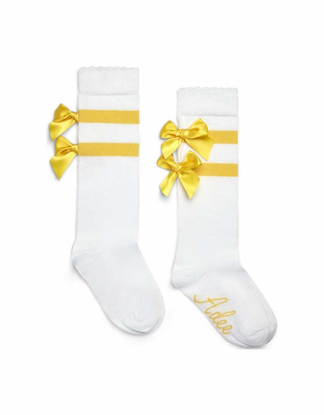 A DEE DAISY DREAMER DAWN TRIPLE BOW KNEE HIGH SOCK 2910 - BRIGHT WHITE, 4 of 3