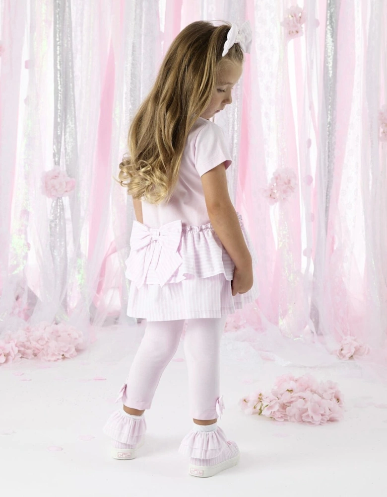 A DEE HEAVENLY HYDRANGEA CECELIA PINK SEERSUCKER FRILL LEGGING SET 1508 - PINK BLOSSOM