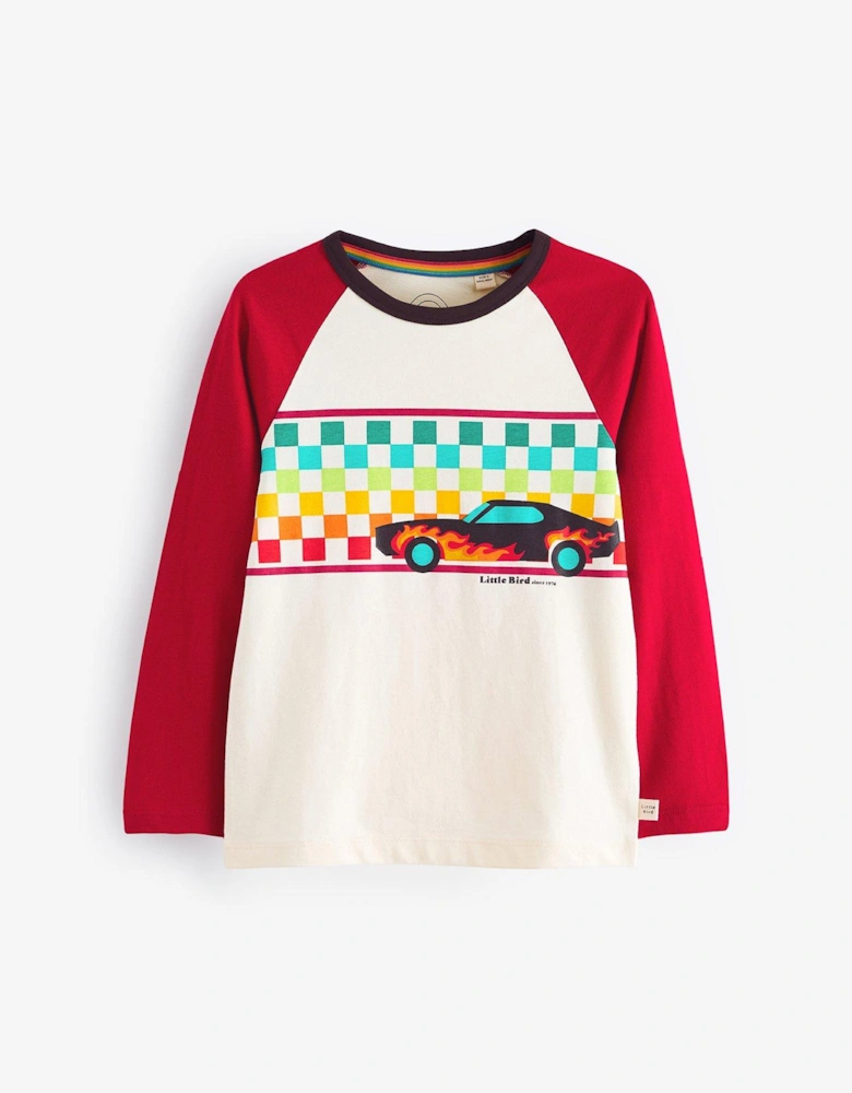 Racing Car Long Sleeve T-Shirt - Red